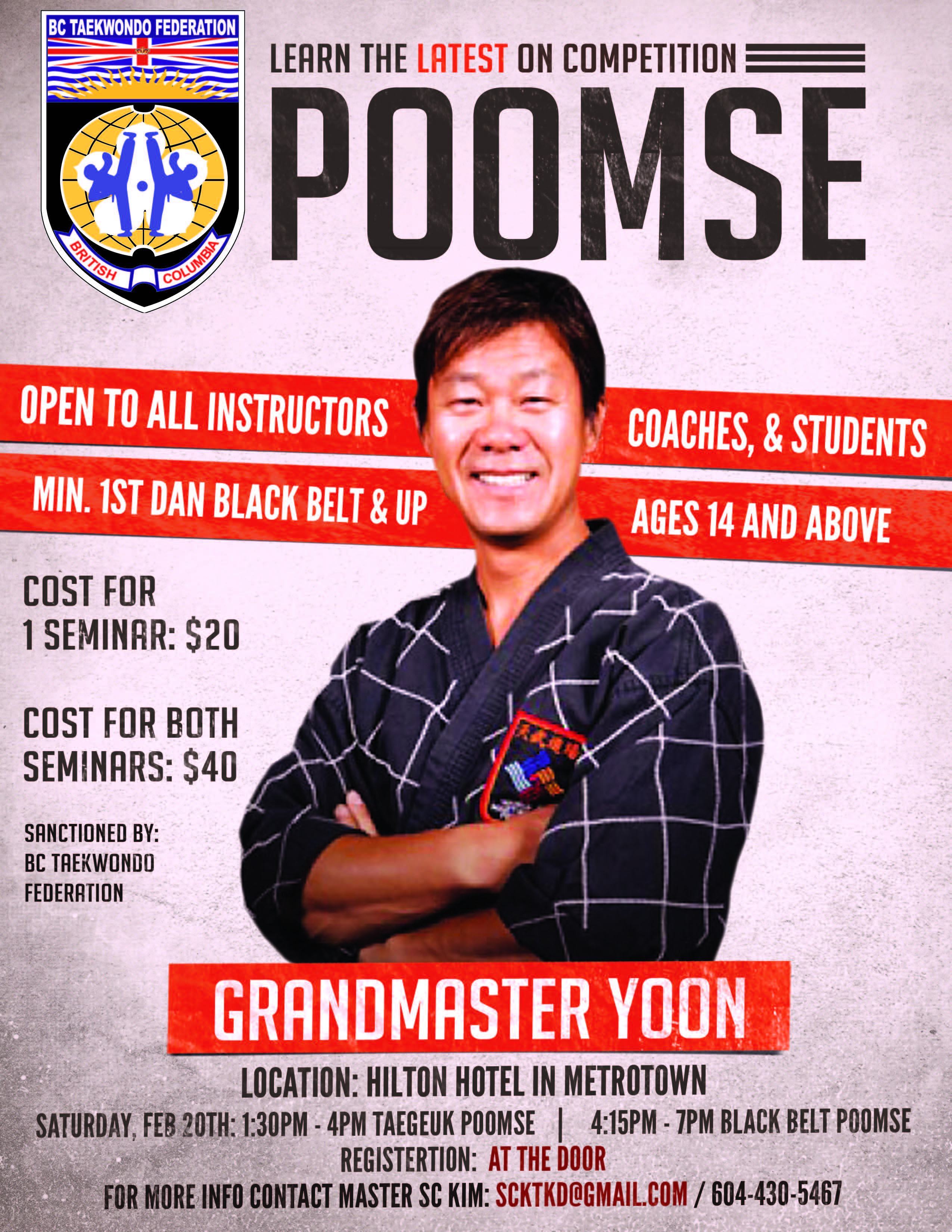 Competition Poomse Seminar with Master Yoon